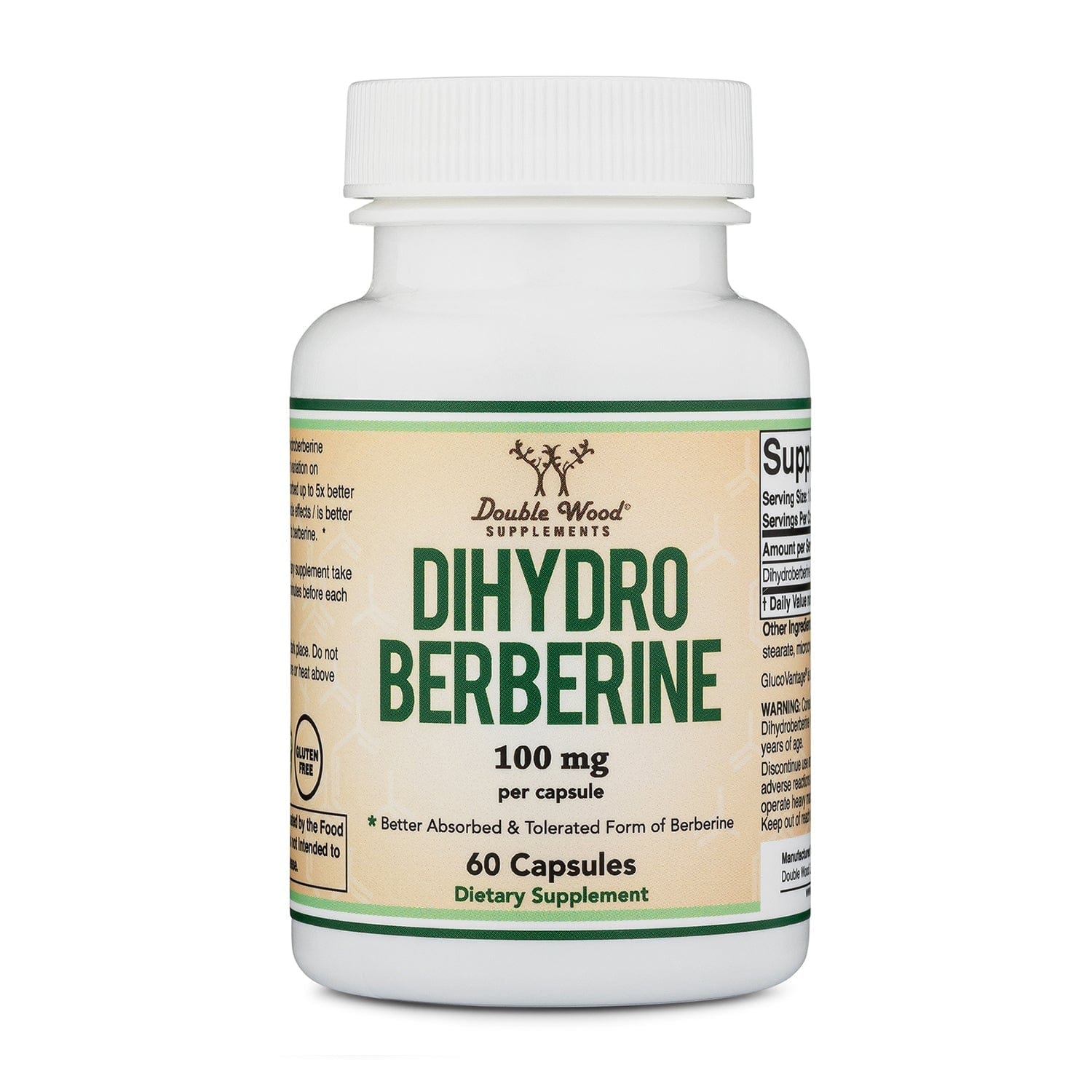 Double Wood Dihydroberberine - 60 x 100 mg capsules - Welzo