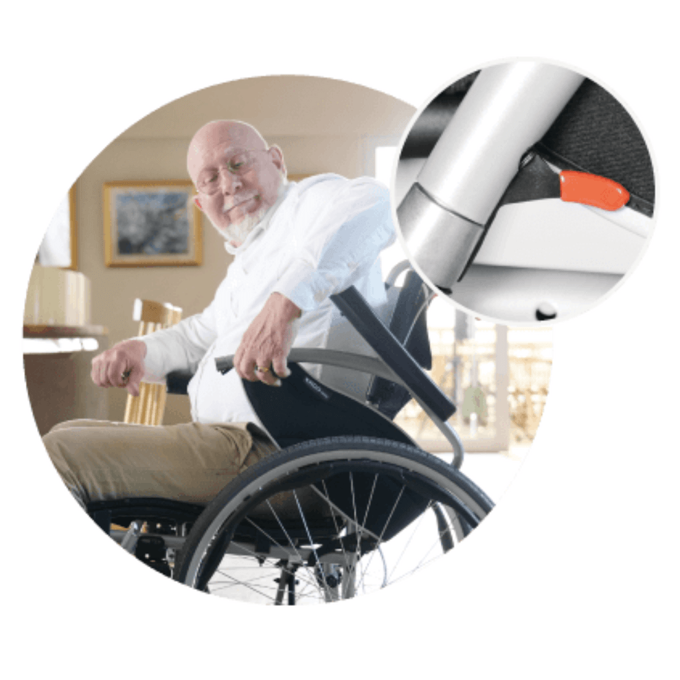 Ergo 3 lichtgewicht zelfgestuwde rolstoel-S-iero-stoel, compact en crash getest