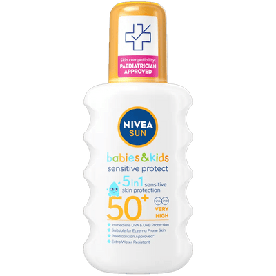 Nivea Sun Babies & Kids Sensitive Protect Spray SPF50+ UVA 4* 200ml - welzo