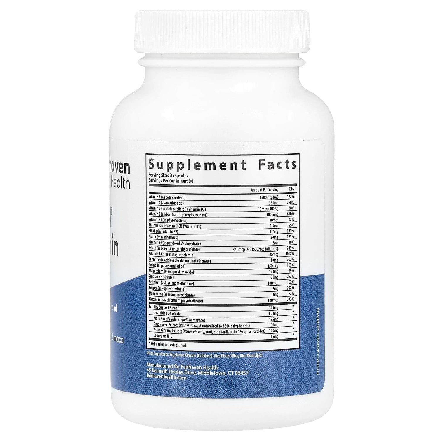 Fertilaid para hombres, 90 cápsulas - Fairhaven Health