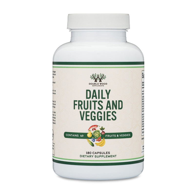 Double Wood Daily Fruits and Veggies - 180 x 500 mg capsules - Welzo