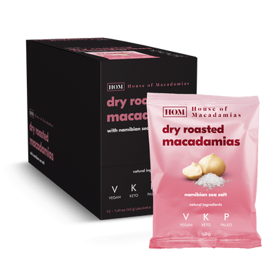 House Of Macadamia Nuts Roasted 12x40g Namibian Sea Salt