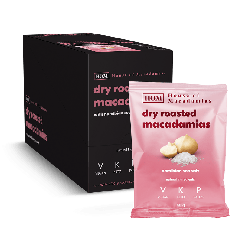 House Of Macadamia Nuts Roasted 12x40g Namibian Sea Salt