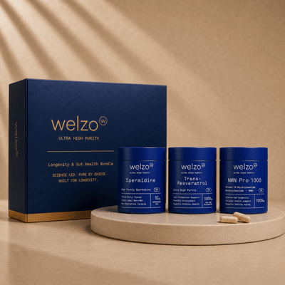 Welzo Ultra Purity BioHacker Bundle — NMN + Trans-Resveratrol + Spermidine