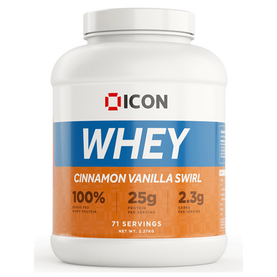 ICON Nutrition 100% Whey Protein 2.27kg Cinnamon Vanilla Swirl