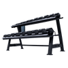 JORDAN 10 Pair, 2 Tier Hex Dumbbell Rack with Trays - Welzo