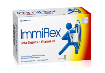 Immiflex (beta glucans + vit d3) 250mg + 20mcg - 90 κάψουλες