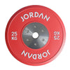 Plate da competizione in gomma calibrata da 25 kg di Jordan (rosso)