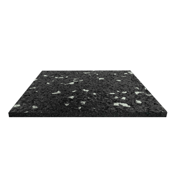 JORDAN Activ Square - Gym Flooring - Black Tile with green fleck 50cm x 50cm x 15mm  - Welzo