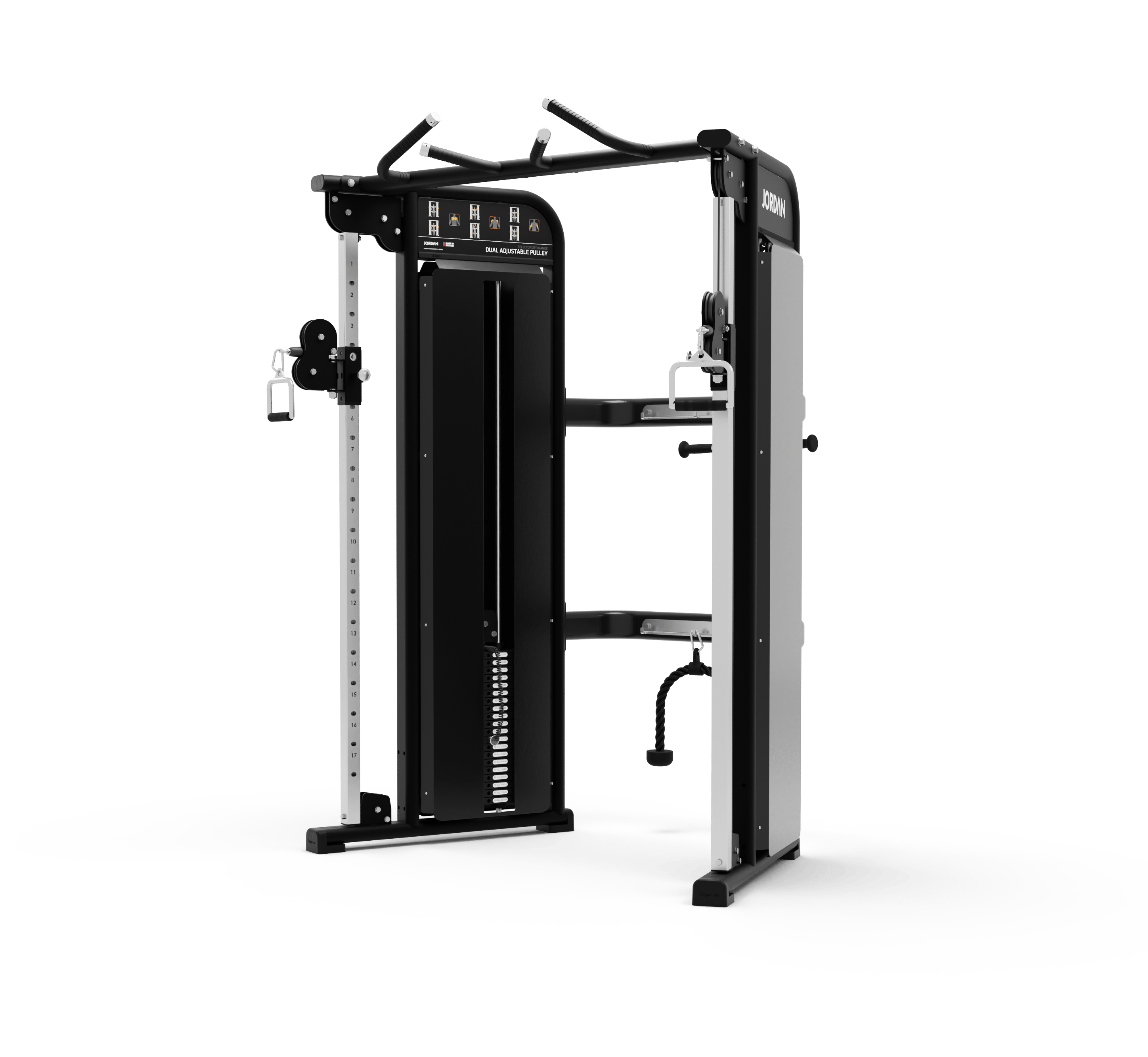 JORDAN Dual Adjustable Pulley - Black - Welzo