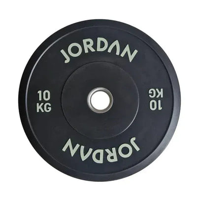 JORDAN 10kg Black Rubber Bumper Plate