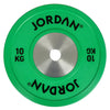 Plate da competizione in gomma calibrata da 10 kg di Jordan (verde)