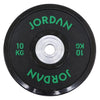 Plate da competizione uretano Jordan da 10 kg - nero con testo verde