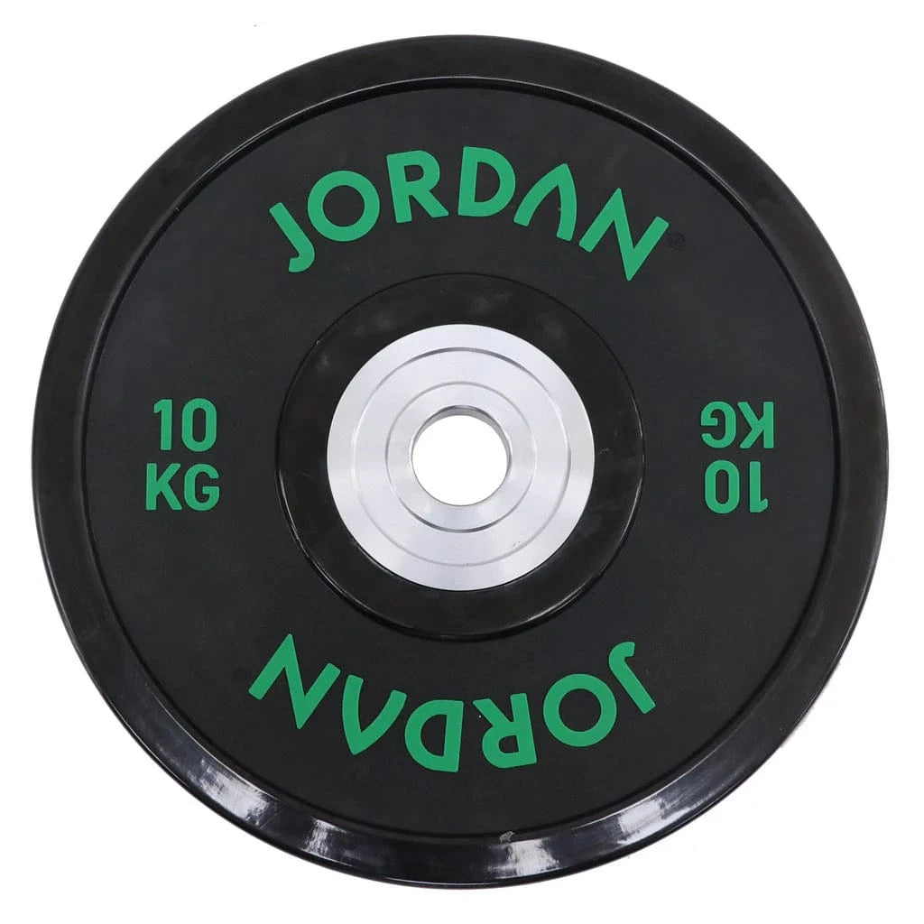 Plate da competizione uretano Jordan da 10 kg - nero con testo verde