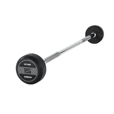 Jordan 15 kg Haltillage en caoutchouc - barre droite - Gray