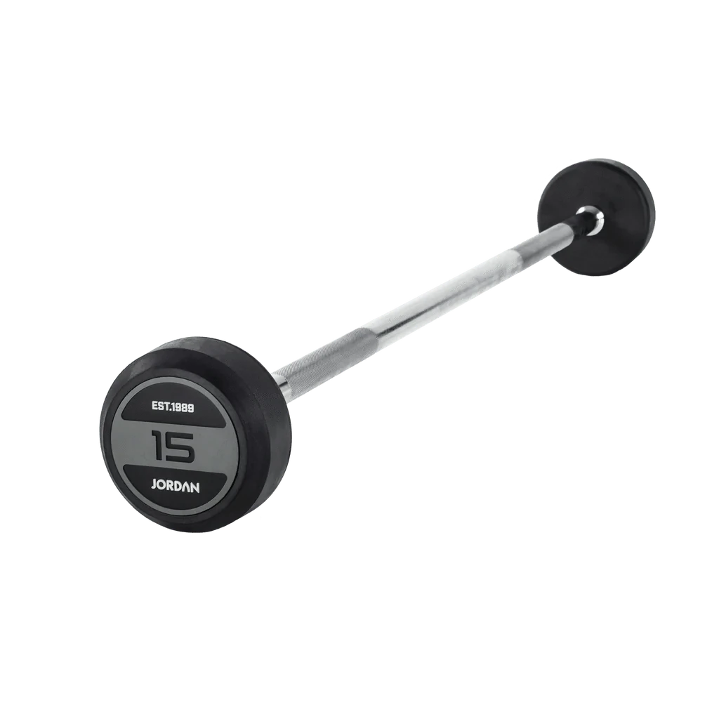 Jordan da 15 kg di gomma da 15 kg - barra dritta - grigio