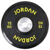Plate da competizione uretano Jordan 15kg - nero con testo giallo