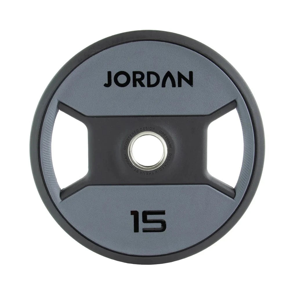 Jordan 15 kg di uretano a doppia presa olimpica piastra