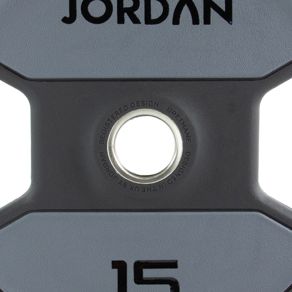 Jordan 15 kg di uretano a doppia presa olimpica piastra