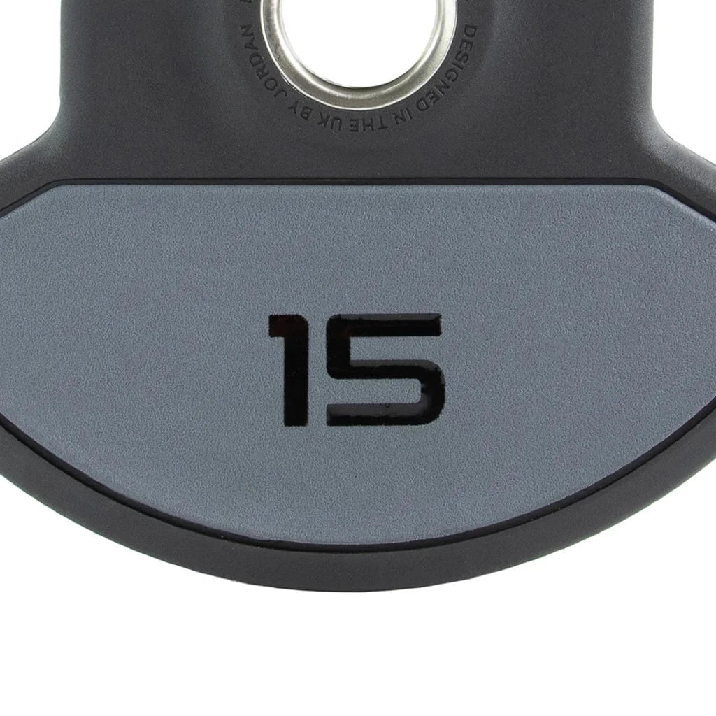 Jordan 15 kg di uretano a doppia presa olimpica piastra