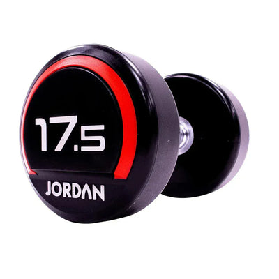Jordan 17,5 kg uretanowe hantle (para) - czerwony