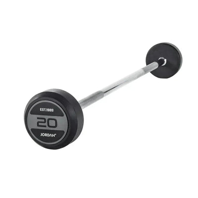 Jordan 20 kg gumowy sztangę - prosty bar - szary