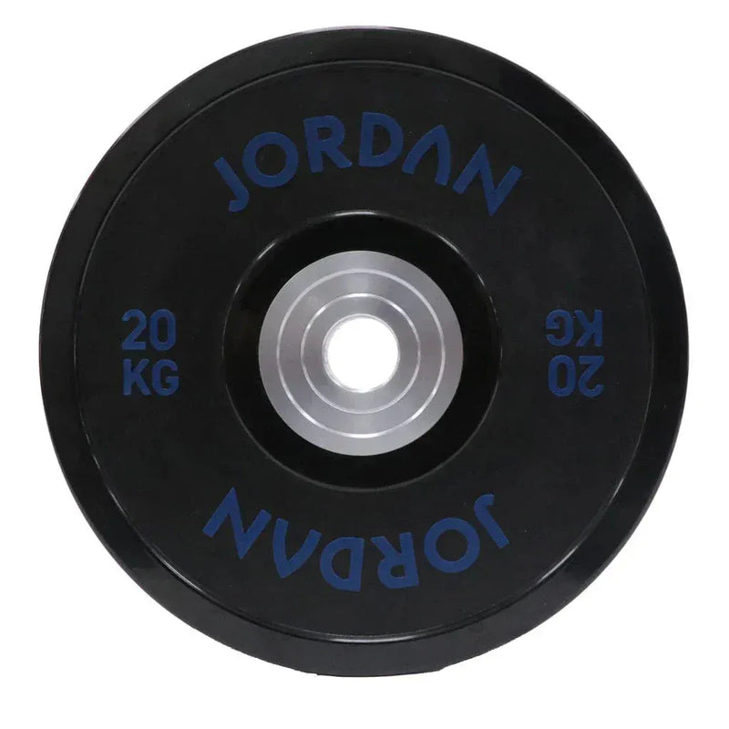 Jordan 20kg Plaque de compétition d'uréthane - noir avec texte bleu
