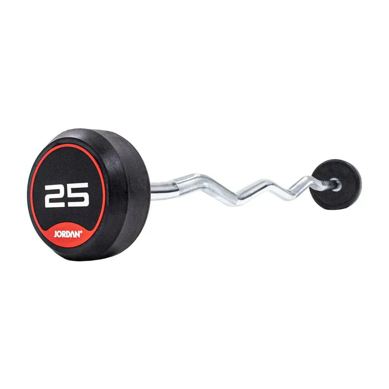 Jordan od 25 kg gumene trake - curl bar - crvena