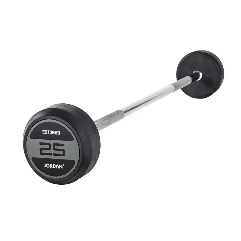 Jordan 25kg gumová činka - rovný bar - šedá