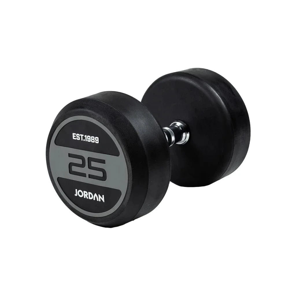 Jordan da 25 kg di manubri in gomma (coppia) - grigio