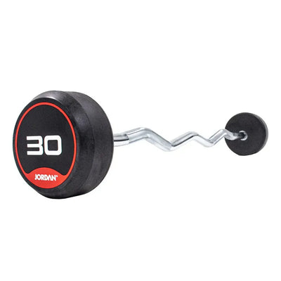Jordan od 30 kg gumene trake - curl bar - crvena