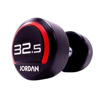 Jordan 32,5 kg uretanowe hantle (para) - czerwony