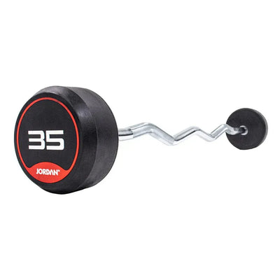 Jordan 35kg gumene trake - curl bar - crvena