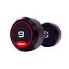 JORDAN 9kg Rubber Dumbbells (Pair) - Red