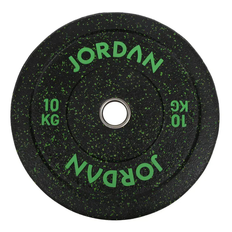 Jordan Hg Fleck gefärbter Gummi -Stoßstangeplatte 10 kg - grün