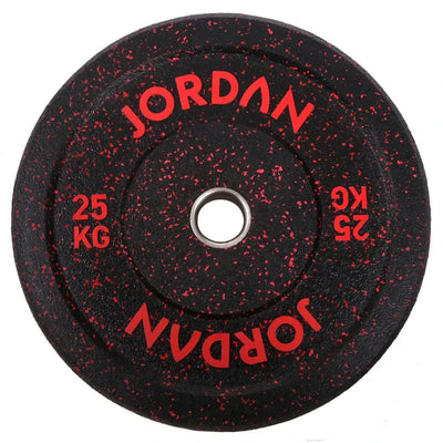 JORDAN HG Fleck Coloured Rubber Bumper Plate 25kg - Red