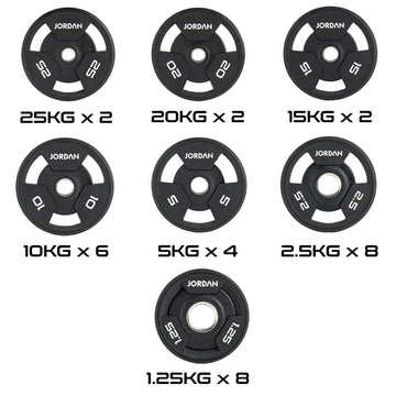 Jordan 200 kg Urethan Tri Grip Olympic Plate Set