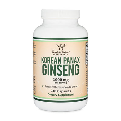 Double Wood Korean Panax Ginseng - 240 x 500 mg capsules - Welzo