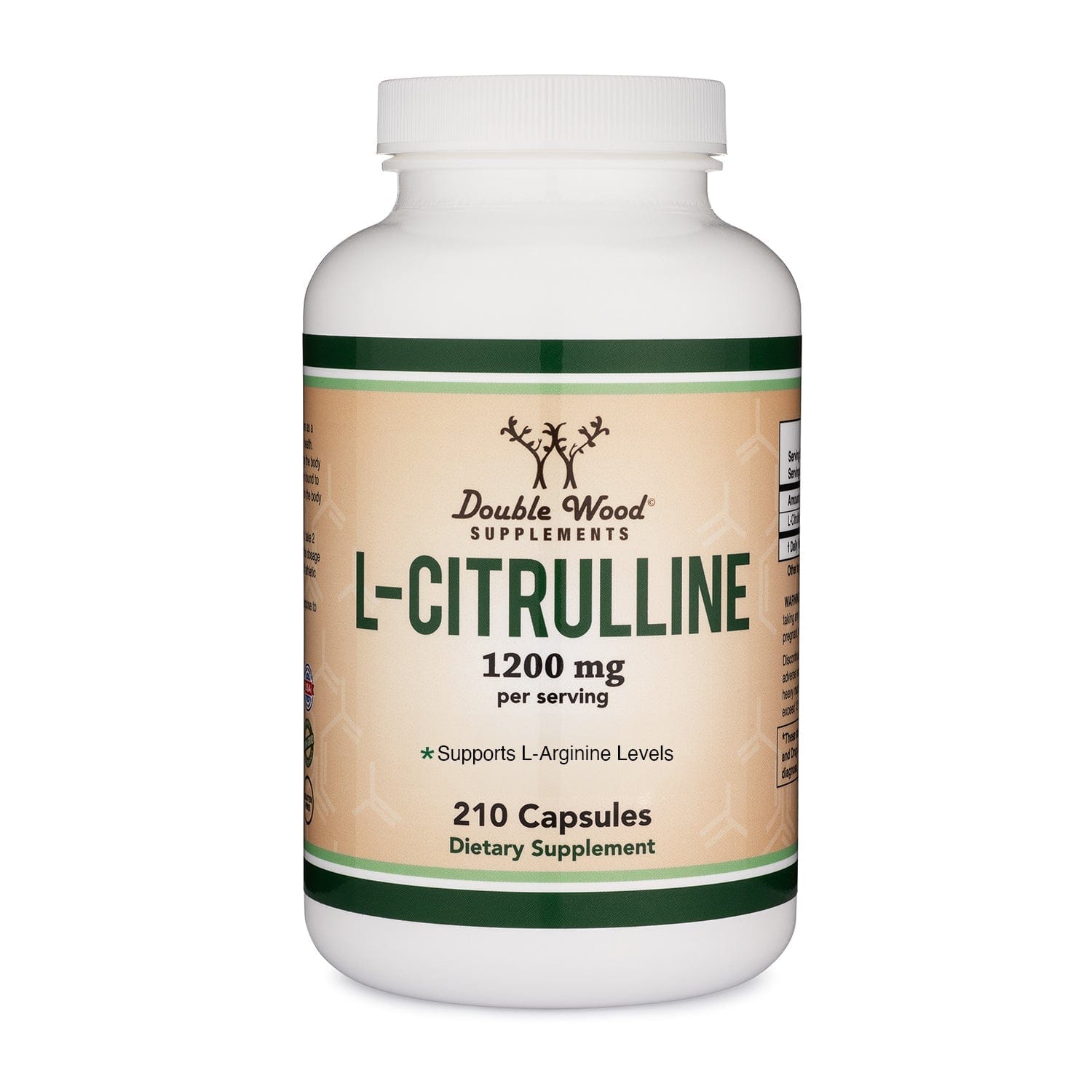 Double Wood L-Citrulline - 210 x 600 mg capsules - Welzo