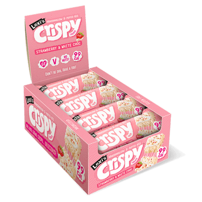 Lexi's Crispy Treats 12x25g Strawberry & White Choc