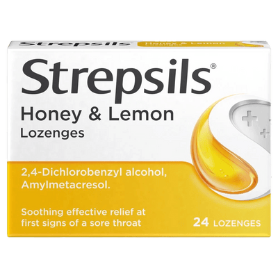 Strepsils Lozenges Honey & Lemon Pack of 24 - welzo
