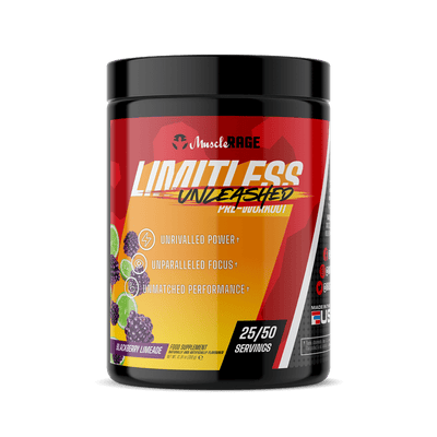 Muscle Rage Limitless Unleashed 350g Blackberry Limeade
