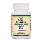 Double Wood Magnesium Acetyl-Taurate (Tauromag) - 180 x 350 mg capsules - Welzo