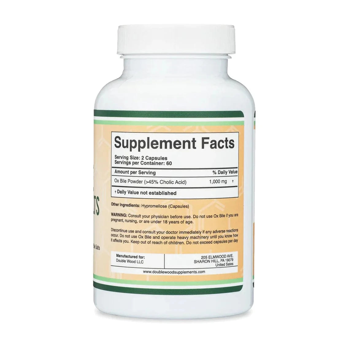 Podwójne sole kwasu żółciowego drewna - 120 x 500 mg kapsułek
