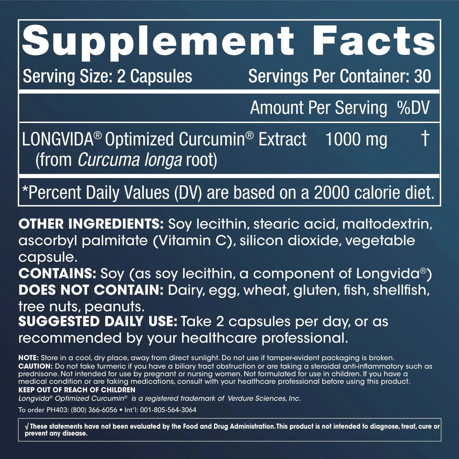 Оптимизиран куркумин longvida - 500 mg, 60 вегетационни капсули - Prohealth