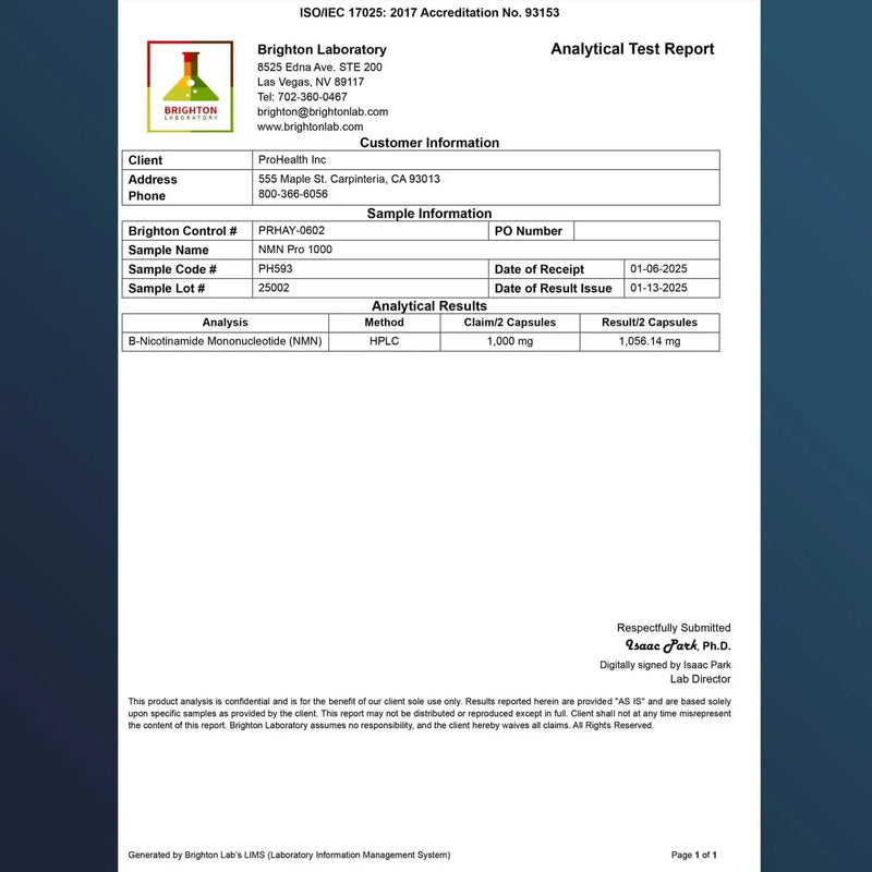 NMN Pro 1000 - Uthever NMN - ProHealth