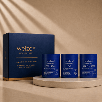 Welzo Ultra Purity Energy & Focus Stack — NMN + PQQ + TMG