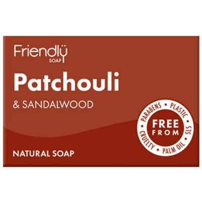 Friendly Soap Patchouli & Sandalwood Soap 95g - welzo
