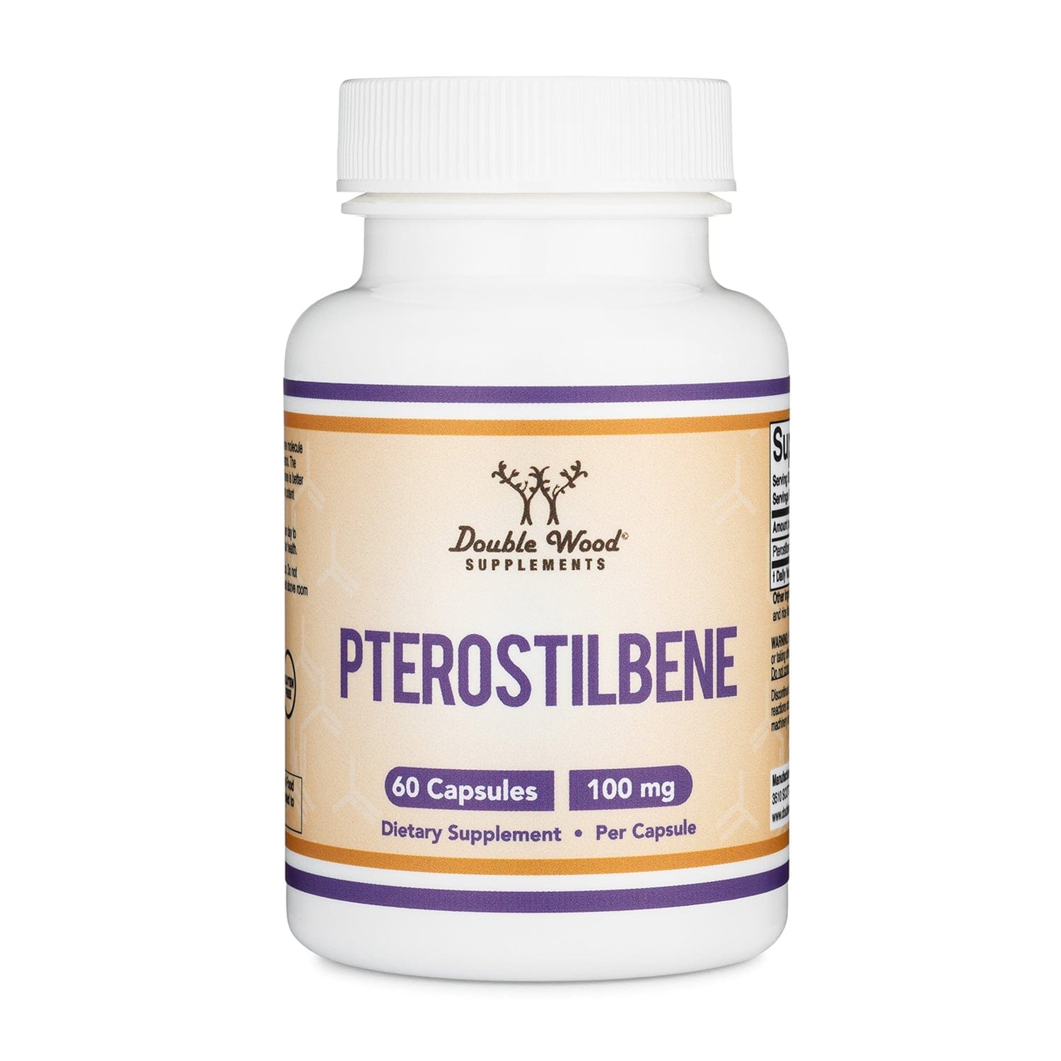 Double Wood Pterostilbene - 60 x 100 mg capsules - Welzo