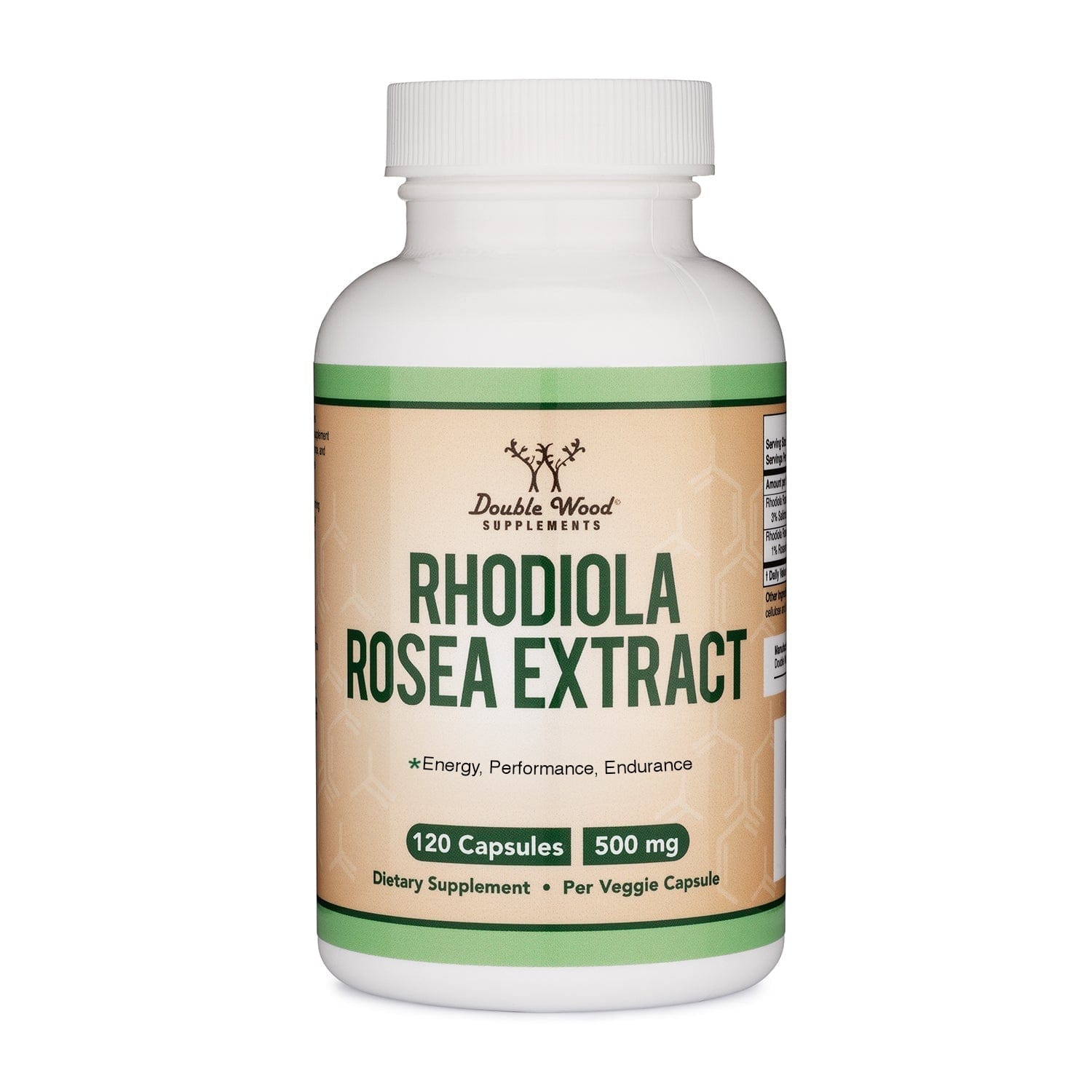 Double Wood Rhodiola Rosea - 120 x 500 mg capsules - Welzo